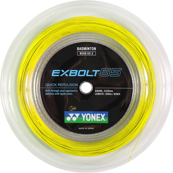 Cordage Yonex Exbolt 65 - Performance Optimale, Jauge 0.65mm, Longueur 200m, Résistance Élevée