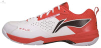 Chaussures De Badminton LI - NING Unisexe Blade Lite Blanc/Rouge - Légères, Stabilité Maximale - DC.SPORTS