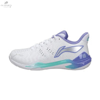 Chaussures De Badminton Li - Ning Yun Ting Unisex, Amorti Exceptionnel, Stabilité Talon, Blanc/Violet - DC.SPORTS