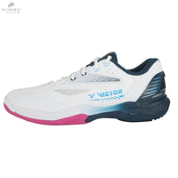 Chaussures Indoor Victor A391 AB Homme Blanche et Rose - Confort Optimal pour Pieds Larges - DC.SPORTS