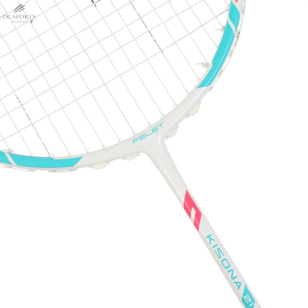 RAQUETTE DE BADMINTON FELET KISONA 21 BLANCHE / ROSE (NON CORDÉE) - DC.SPORTS