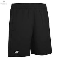 Short Babolat Play Junior Noir En Polyester Recyclé avec Poches pour Tennis et Sports de Raquette - DC.SPORTS