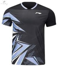 T-Shirt Noir Li - Ning Homme Aside - Confort Optimal pour Entraînement Badminton - Respirant et Extensible - DC.SPORTS