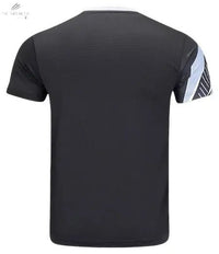 T-Shirt Noir Li - Ning Homme Aside - Confort Optimal pour Entraînement Badminton - Respirant et Extensible - DC.SPORTS