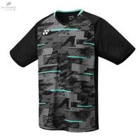 T-Shirt Yonex Team YM0034EX Noir Pour Homme - Microfibre Anti - Transpirante 100% Polyester - DC.SPORTS