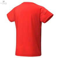 T-Shirt Sport Femme Yonex YW0033EX Rouge - Confort 100% Polyester, Évacuation Sueur - DC.SPORTS
