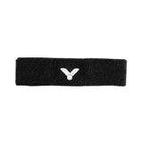 Bandeau Noir Victor SP130 C - Absorbant, Lavable, 90% Coton pour Sports de Raquettes