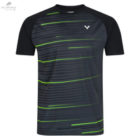 T-Shirt Victor Homme T - 33101 C Noir - Maillot Unisexe 100% Recyclé, Design Ventilé - DC.SPORTS