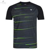 T-Shirt Victor Homme T - 33101 C Noir - Maillot Unisexe 100% Recyclé, Design Ventilé - DC.SPORTS